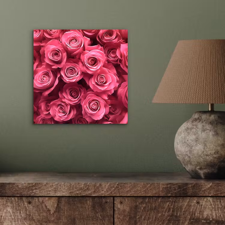 Rozen - Pink - Bloem aluminium wit klein -sfeer2