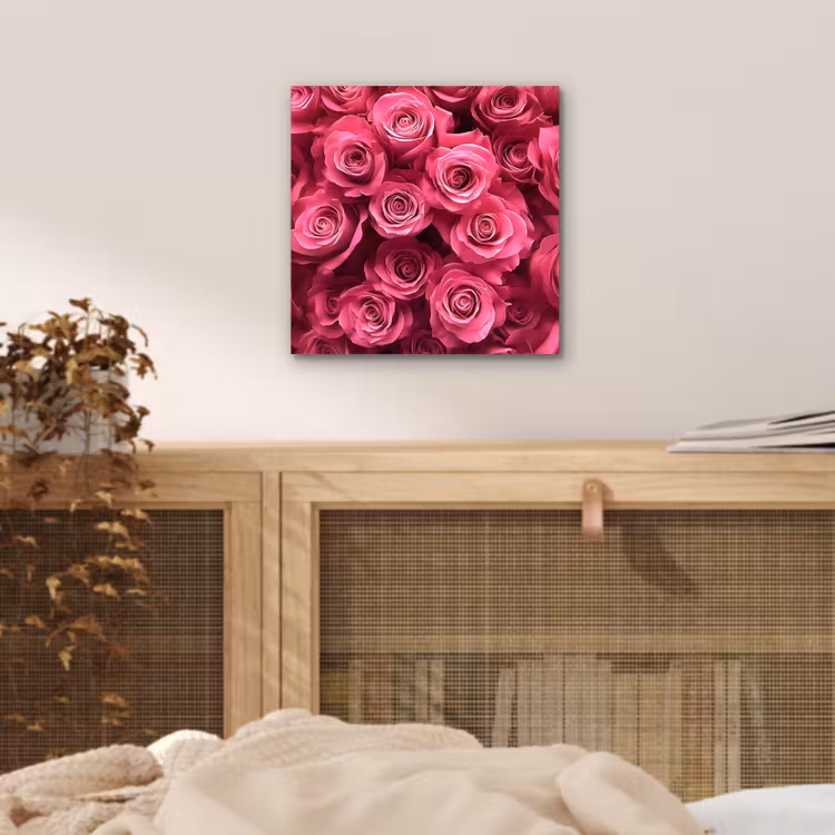 Rozen - Pink - Bloem aluminium wit klein -sfeer3