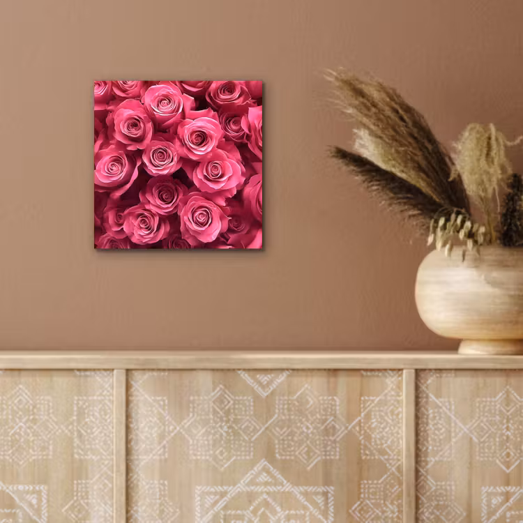 Rozen - Pink - Bloem aluminium wit klein -sfeer4