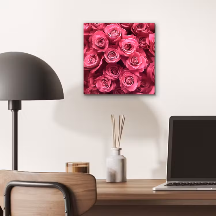 Rozen - Pink - Bloem aluminium wit klein -sfeer5
