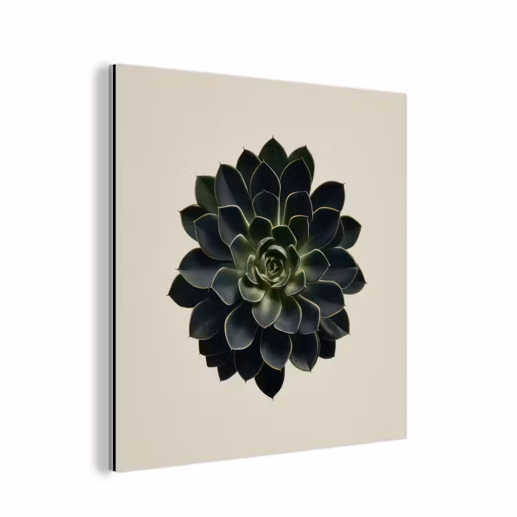 Rozet - Cirkelvormig - Donkergroen aluminium wit klein -3d