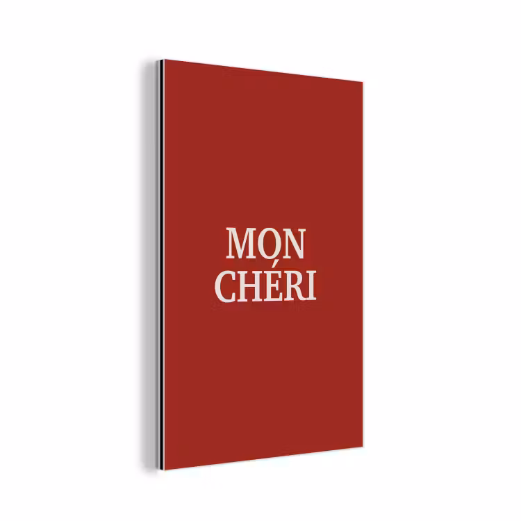 Rood - Frans - Quotes aluminium wit klein -3d