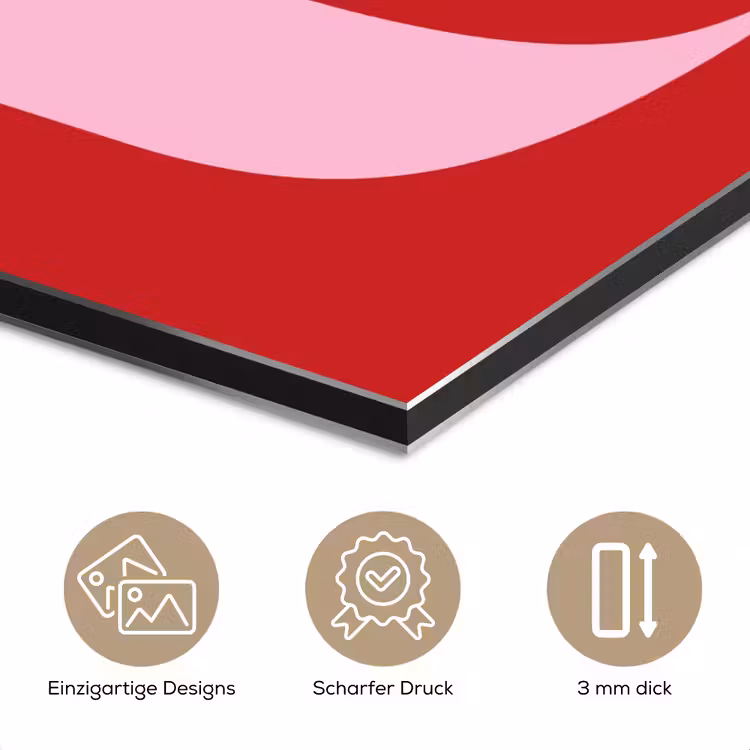 Rood - Love - Valentijn - Roze aluminium wit klein -closeup_DE