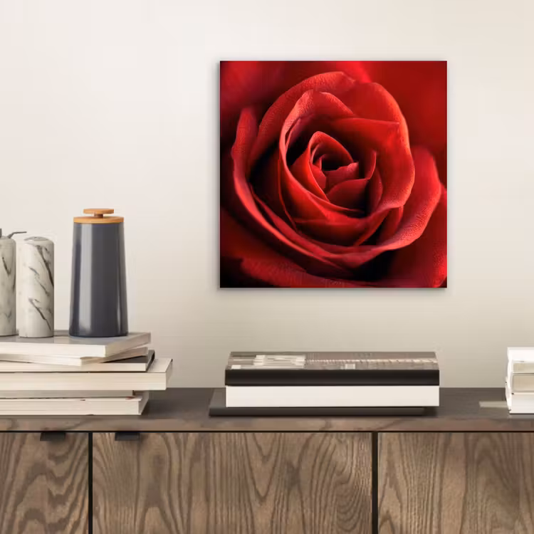 Rood - Roos - Romantisch aluminium wit klein -sfeer1