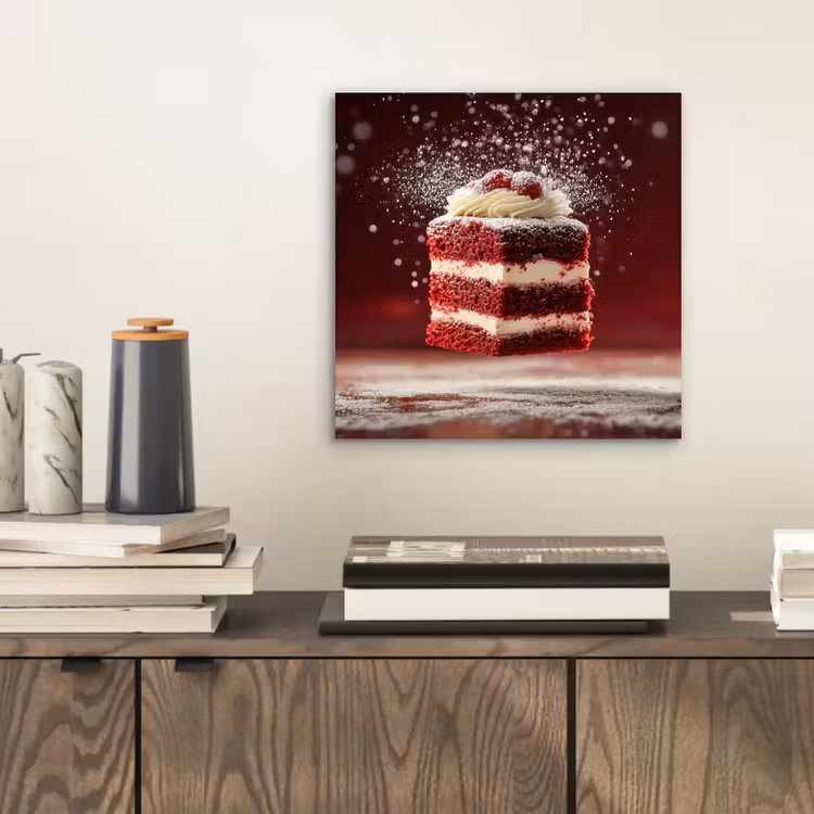 Rode - Velvet - Taart - Eten aluminium wit klein -sfeer1