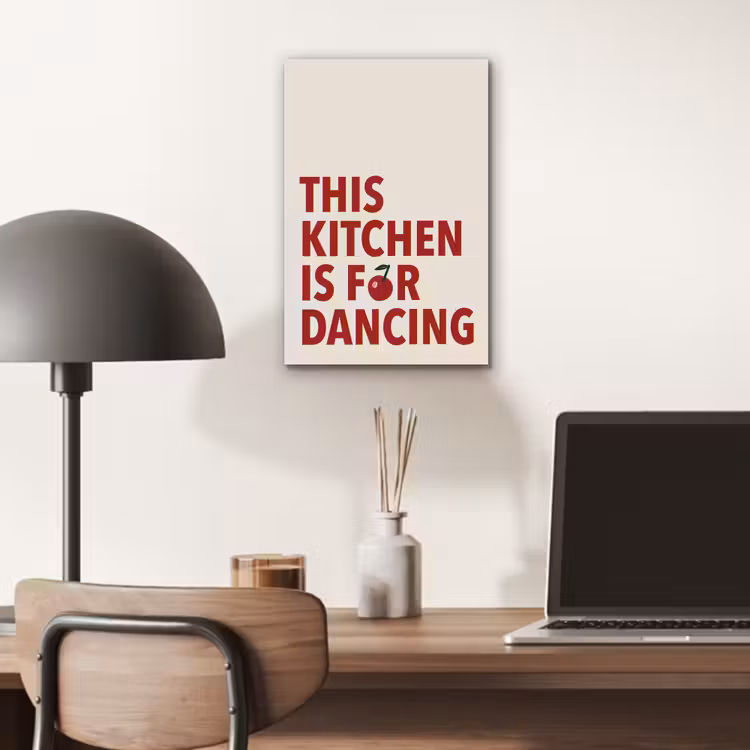 Rood - Quote - Kersen aluminium wit klein -sfeer5