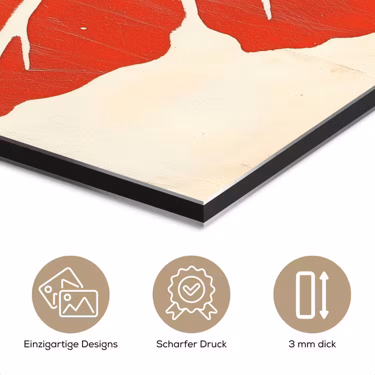 Rode hibiscusbloem - Textuur achtergrond - Beige aluminium wit klein -closeup_DE