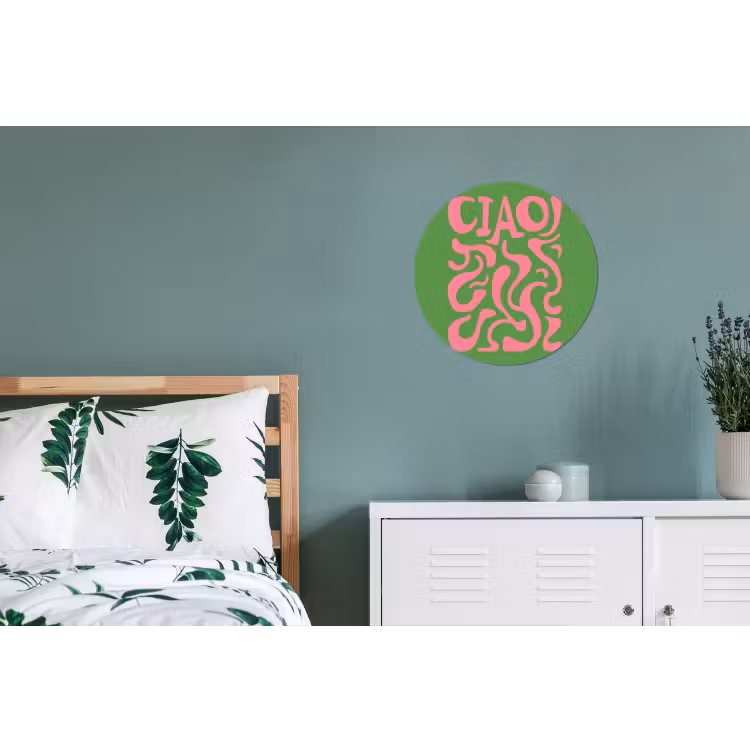 Abstract - Roze - Ciao - Vormen Wandcirkel aluminium klein -slaapkamer