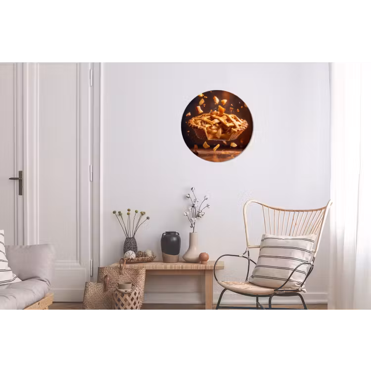 Appel - Taart - Warm - Eten Wandcirkel aluminium klein -woonkamer