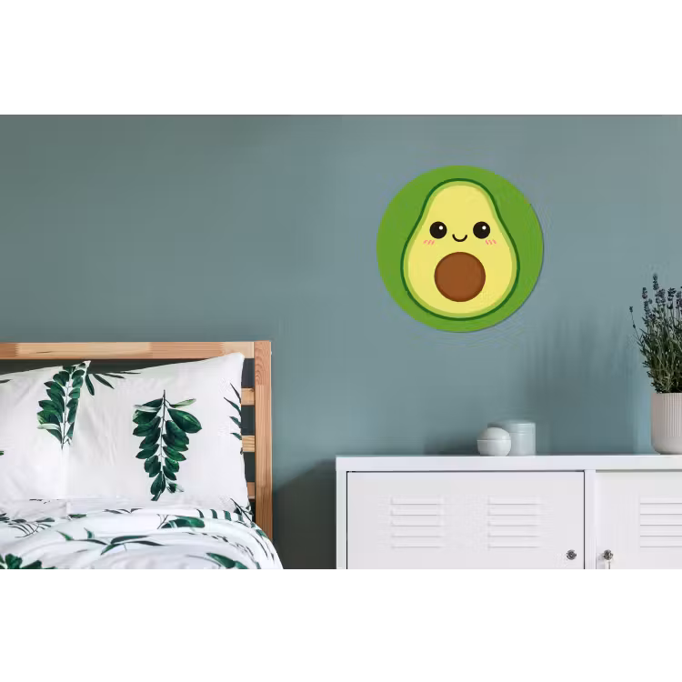 Avocado - Groen - Speels Wandcirkel aluminium klein -slaapkamer