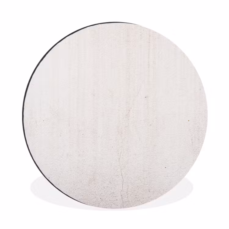 Beton - Muur - Wit Wandcirkel aluminium klein -3d