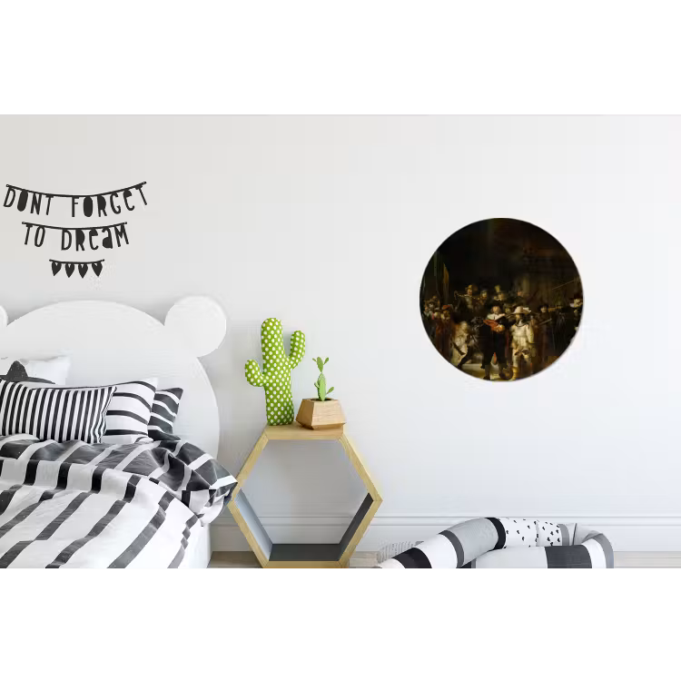 De nachtwacht - Kunst - Oude meesters - Rembrandt Wandcirkel aluminium klein -kinderkamer