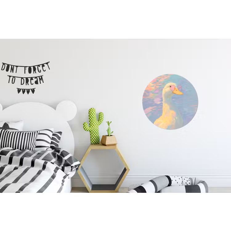Eend - Zonnebril - Water Wandcirkel aluminium klein -kinderkamer