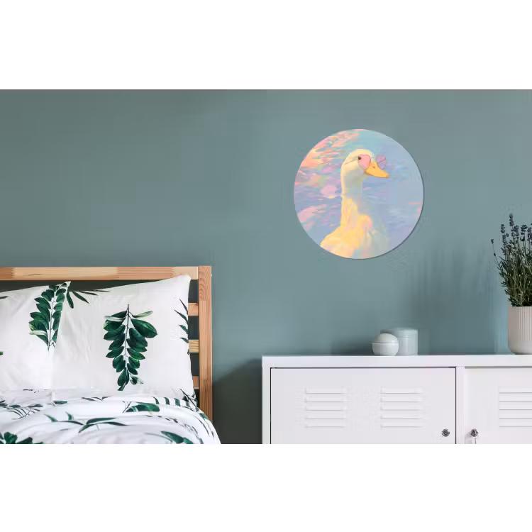 Eend - Zonnebril - Water Wandcirkel aluminium klein -slaapkamer