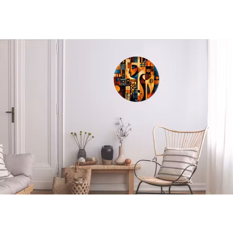 Figuren - Abstract - Symbolen Wandcirkel aluminium klein -woonkamer