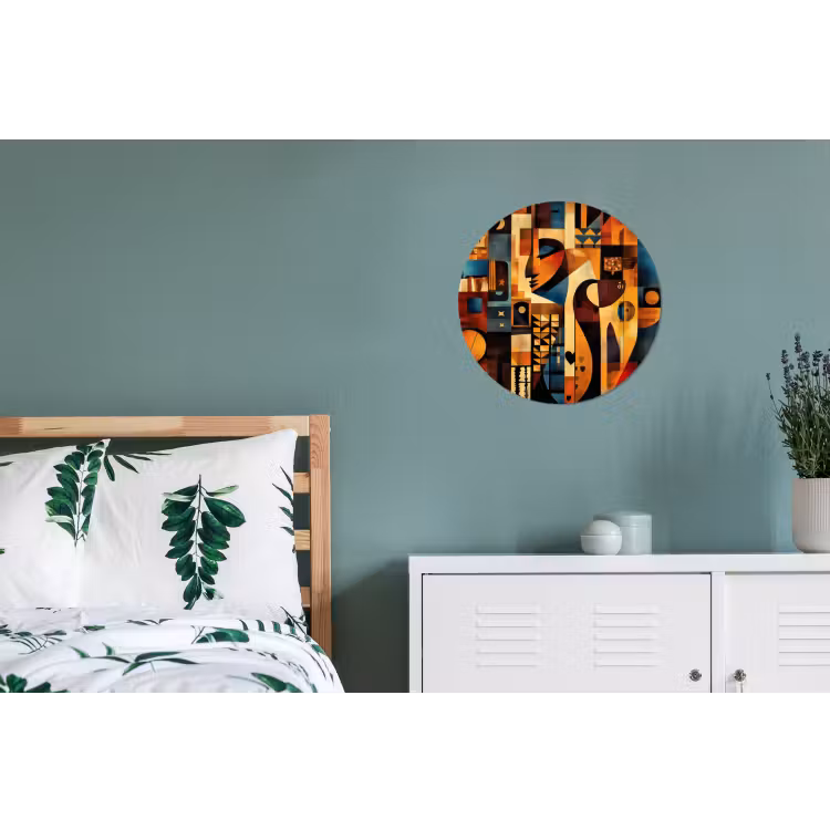 Figuren - Abstract - Symbolen Wandcirkel aluminium klein -slaapkamer