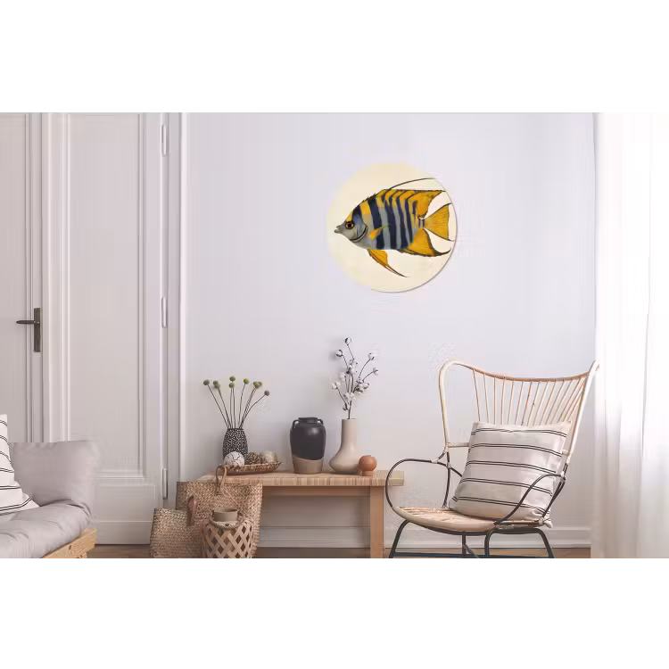 Vis - Sierlijk - Vinnen - Illustratie Wandcirkel aluminium klein -woonkamer