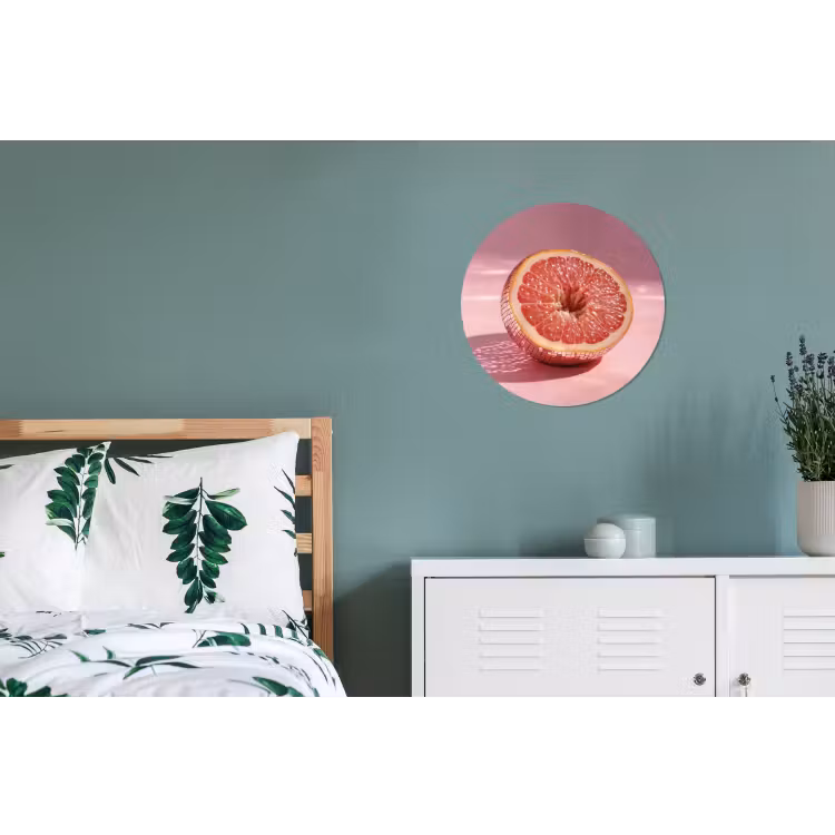 Grapefruit - Roze - Disco - Shiny Wandcirkel aluminium klein -slaapkamer