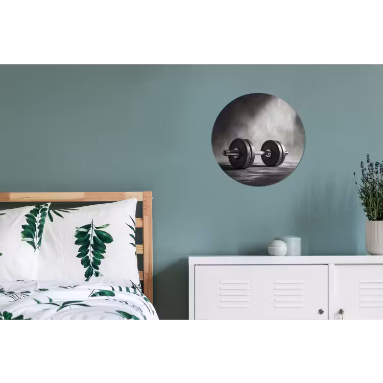 Halter - Gewichten - Zwart Wandcirkel aluminium klein -slaapkamer