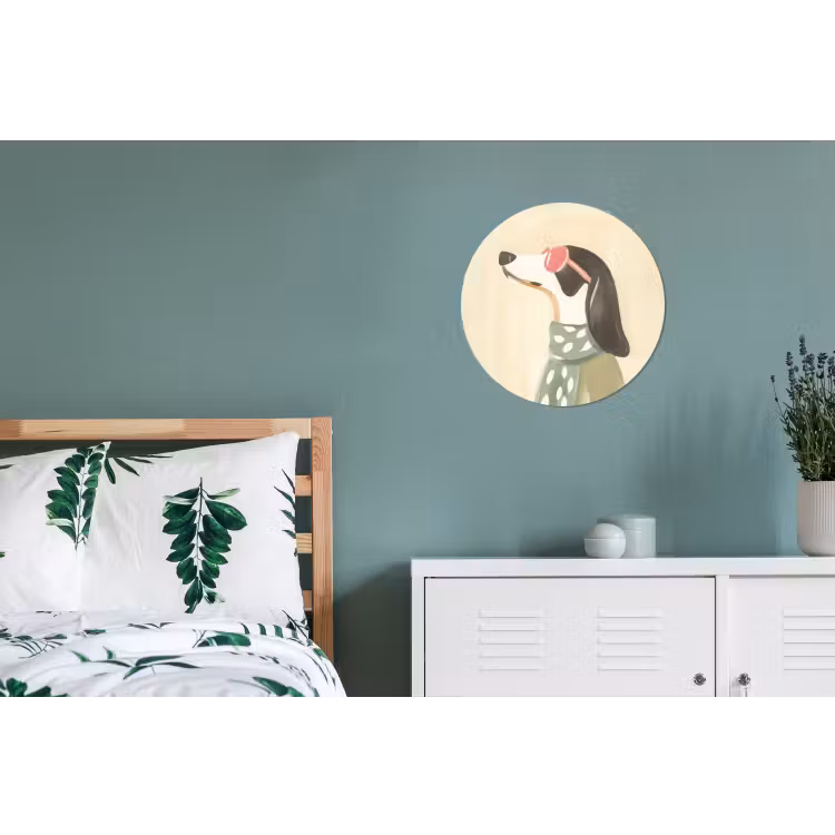 Hond - Zonnebril - Sjaal Wandcirkel aluminium klein -slaapkamer