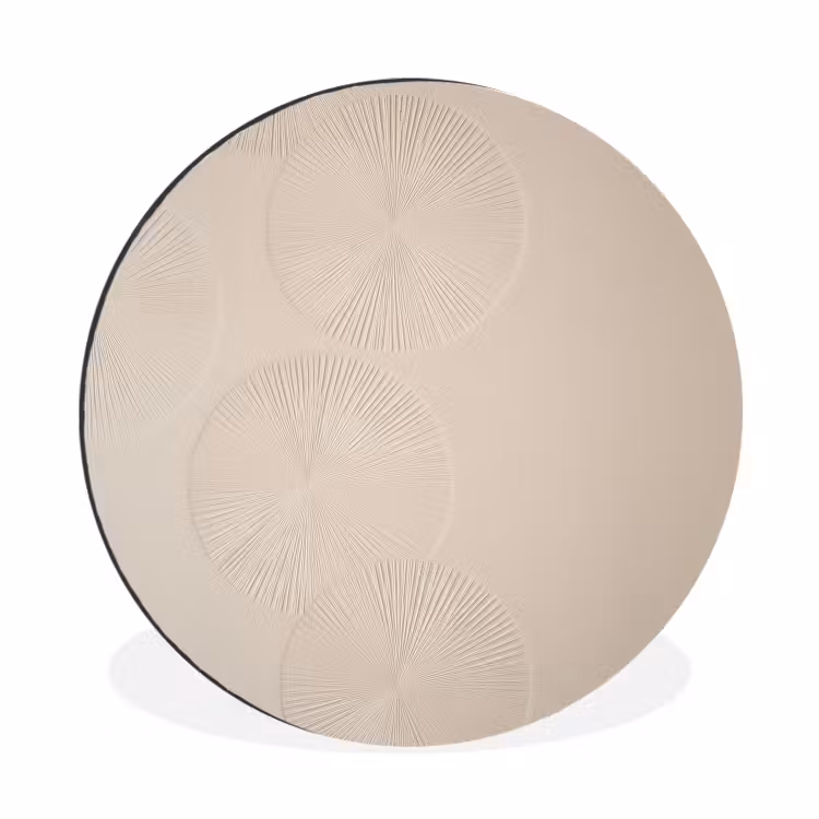 Japandi - Beige - Modern Wandcirkel aluminium klein -3d