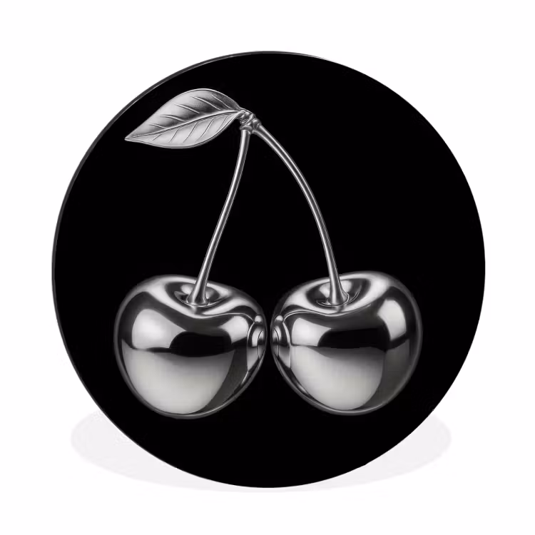 Kers - Luxueus - Metallic Wandcirkel aluminium klein -3d