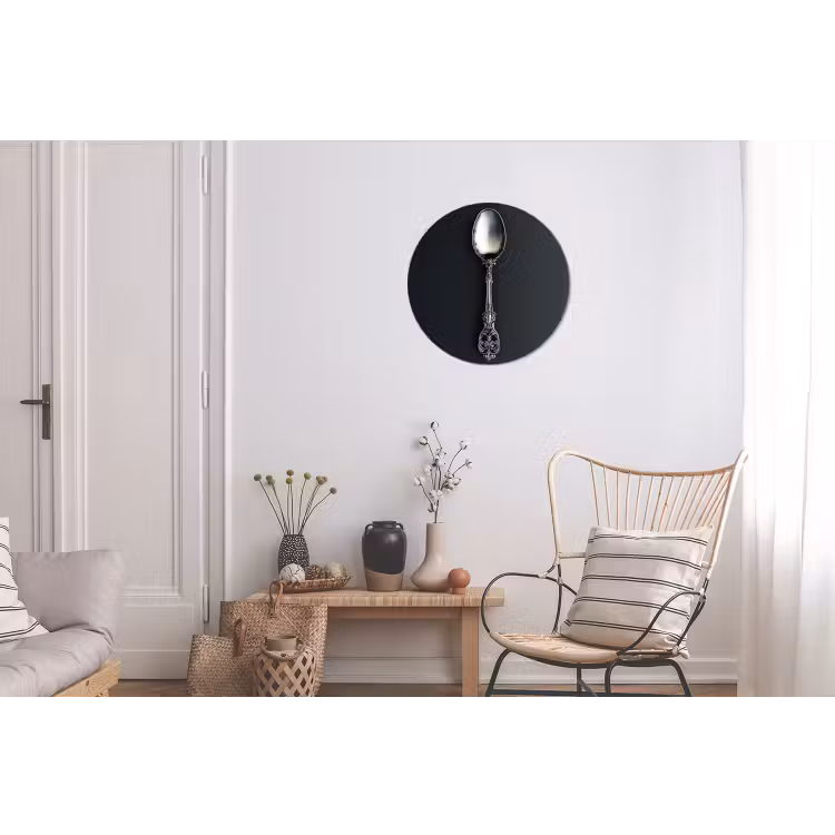 Lepel - Zilver - Metaal Wandcirkel aluminium klein -woonkamer