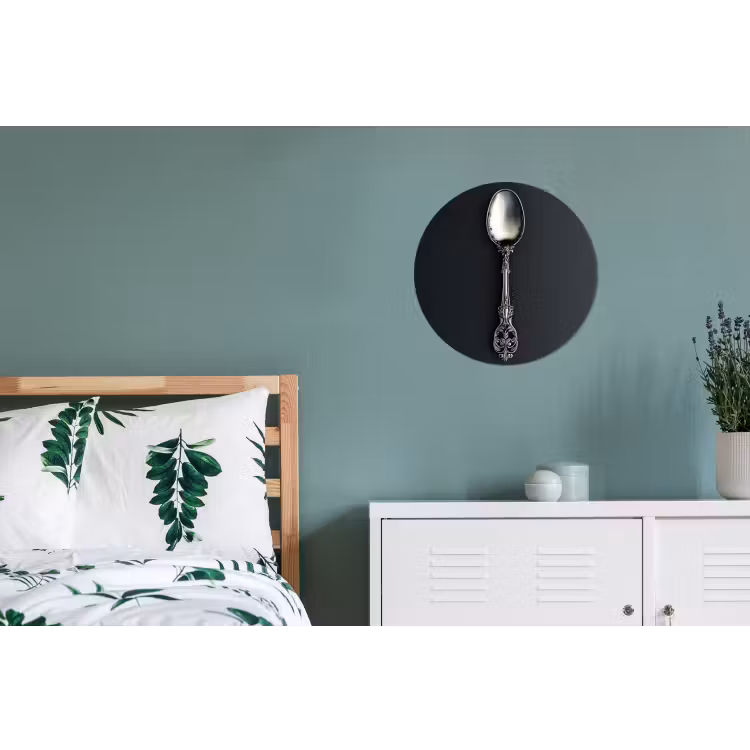 Lepel - Zilver - Metaal Wandcirkel aluminium klein -slaapkamer