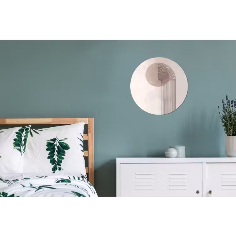 Minimalistisch - Cirkel - Lichtgrijs Wandcirkel aluminium klein -slaapkamer
