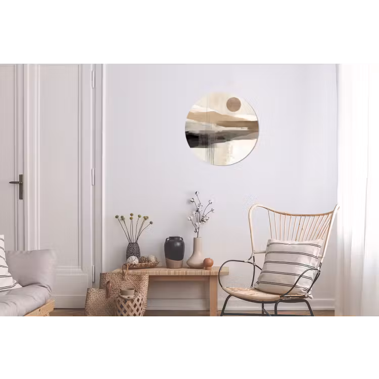 Minimalistisch - Landschap - Dimensie Wandcirkel aluminium klein -woonkamer