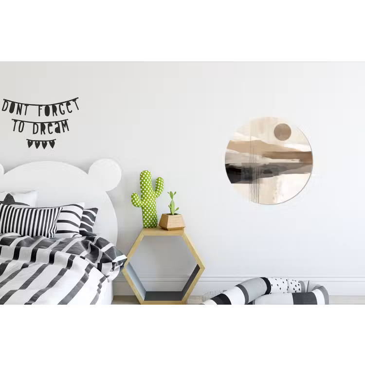 Minimalistisch - Landschap - Dimensie Wandcirkel aluminium klein -kinderkamer