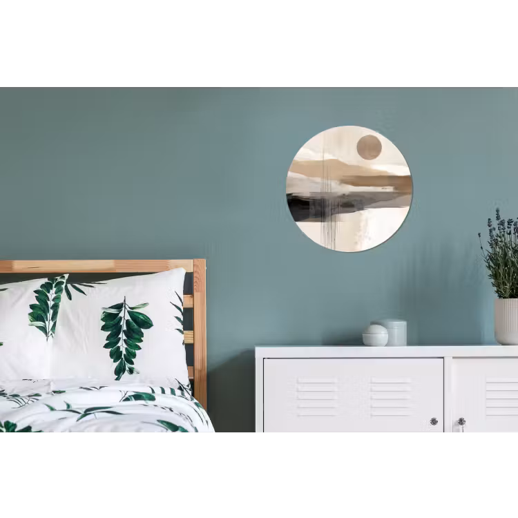 Minimalistisch - Landschap - Dimensie Wandcirkel aluminium klein -slaapkamer
