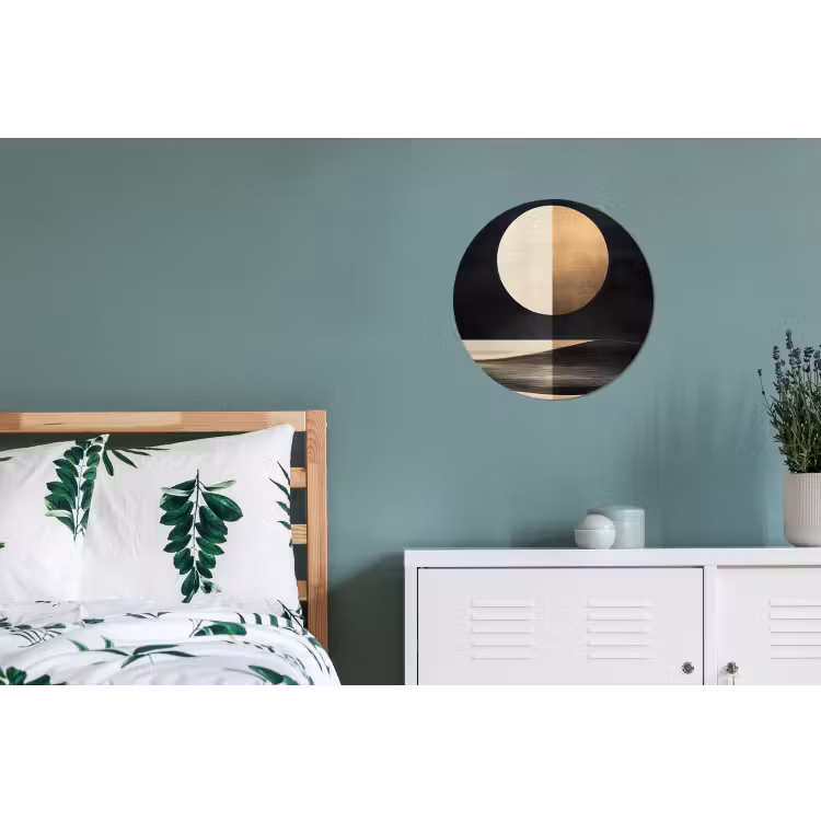 Maan - Cirkel - Goud Wandcirkel aluminium klein -slaapkamer