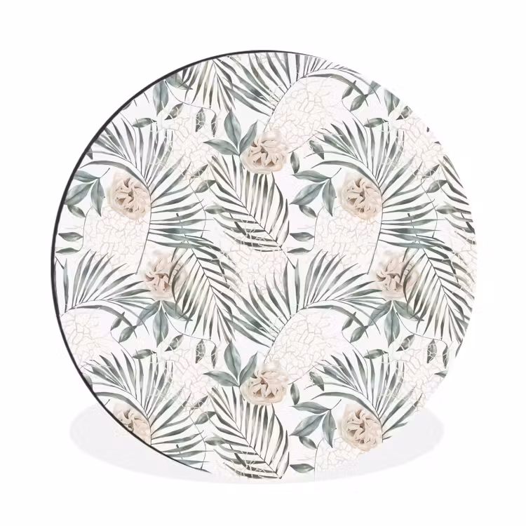 Monstera - Palmblad - Jungle - Tropisch Wandcirkel aluminium klein -3d