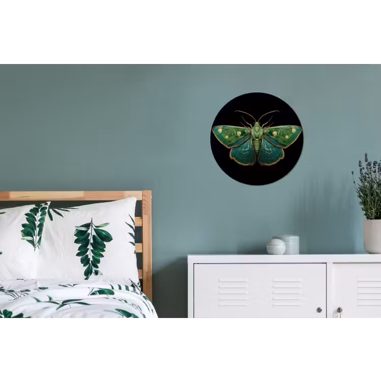 Mot - Levendig - Groen Wandcirkel aluminium klein -slaapkamer