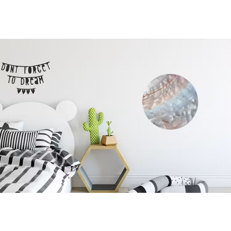 Schelpen - Abstract - Natuur Wandcirkel aluminium klein -kinderkamer