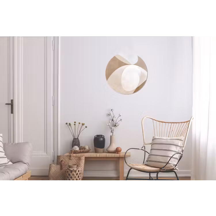 Ovale vormen - Transparant - Zachte overgang Wandcirkel aluminium klein -woonkamer