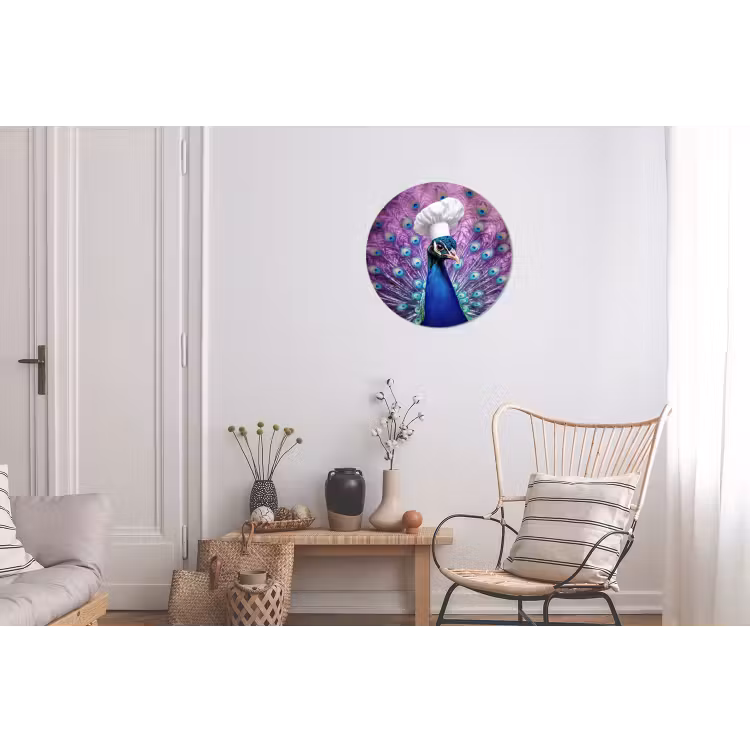 Pauw - Koksmuts - Cool - Paars Wandcirkel aluminium klein -woonkamer