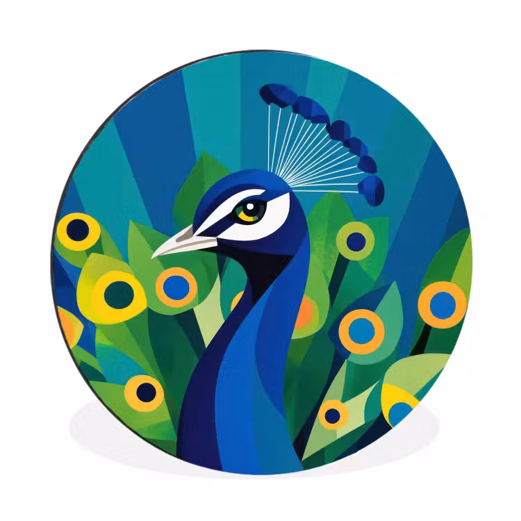 Pauw - Cirkels - Blauw Wandcirkel aluminium klein -3d