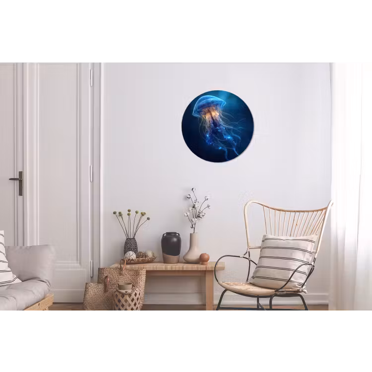 Kwal - Lichtgevend - Tentakels - Blauw Wandcirkel aluminium klein -woonkamer