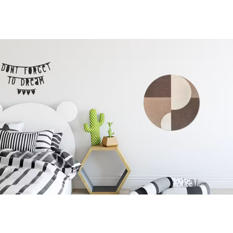 Raster - Halve cirkels - Contrast Wandcirkel aluminium klein -kinderkamer