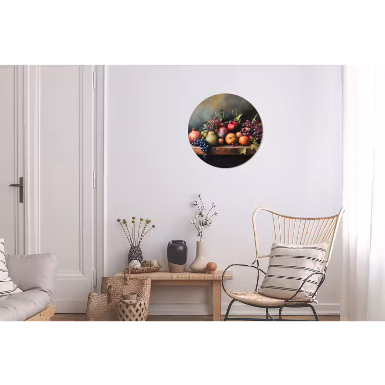 Rustiek - Stilleven - Fruit Wandcirkel aluminium klein -woonkamer