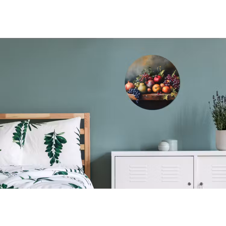 Rustiek - Stilleven - Fruit Wandcirkel aluminium klein -slaapkamer