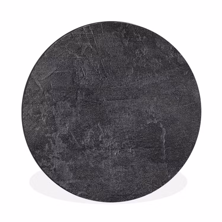 Leisteen - Beton - Natuursteen - Grijs Wandcirkel aluminium klein -3d