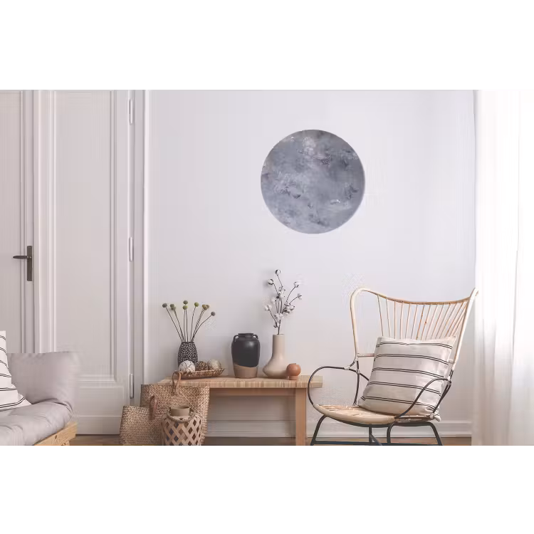 Leisteen - Beton - Retro - Structuren Wandcirkel aluminium klein -woonkamer