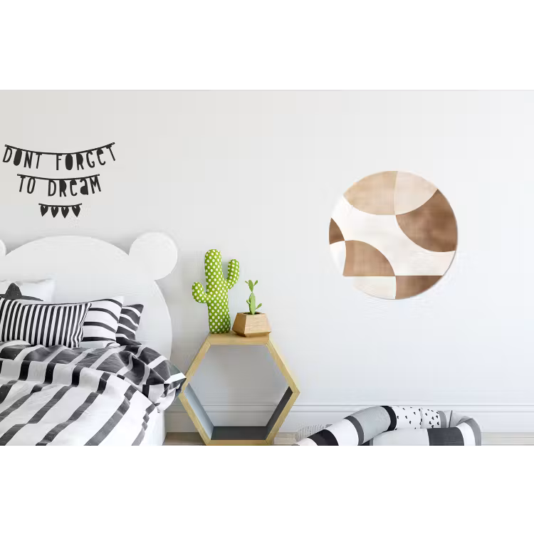 Snijdende cirkels - Overlappende vlakken Wandcirkel aluminium klein -kinderkamer