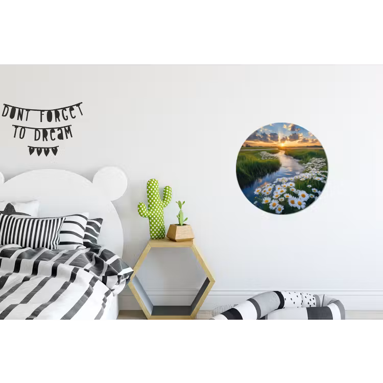 Beekje - Landschap - Margriet Wandcirkel aluminium klein -kinderkamer