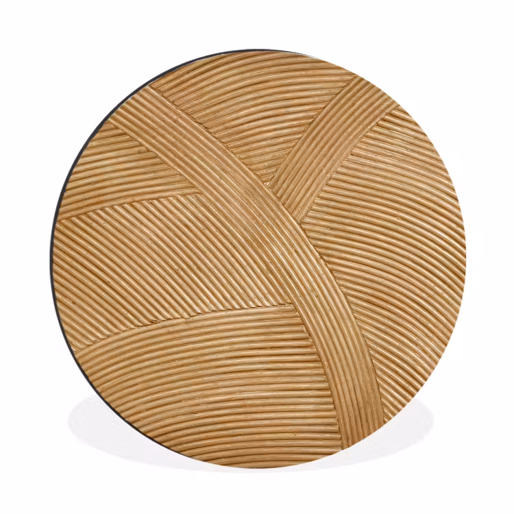 Structuur - Natuur - Kunst - Rotan Wandcirkel aluminium klein -3d
