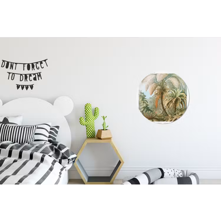 Filicinae - Tuindecoratie - Tuinposter - Vintage - Oude meesters Wandcirkel aluminium klein -kinderkamer