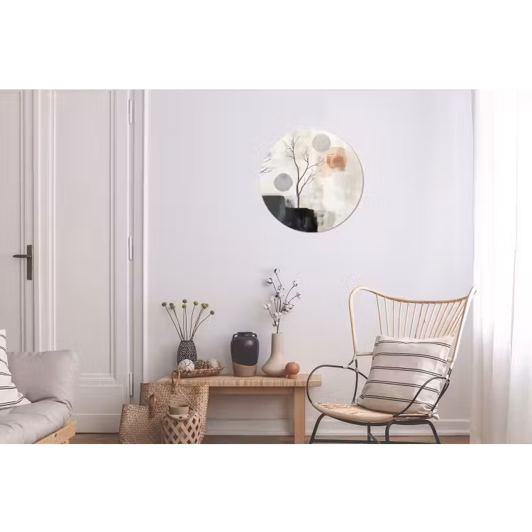 Wabi sabi - Beige - Plant Wandcirkel aluminium klein -woonkamer